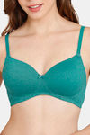 Rosaline Padded Non-Wired 3/4th Coverage T-Shirt Bra - Harbor Blue — thumbnail 4